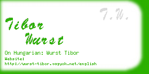 tibor wurst business card